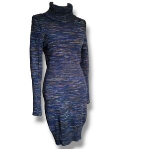 Krimson‎ Klover Knitted Turtleneck Bodycon Fitted Sweater Dress Medium